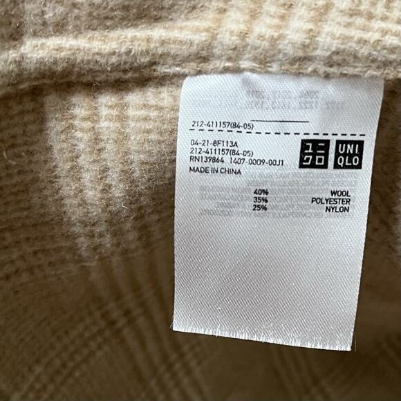 UNIQLO Womens Wool Blend Belted Longline Wrap Coat Size 4 Beige Neutral Capsule - Picture 4 of 6
